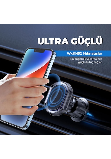 Woyax By Deji Mıknatıslı Kancalı Araç İçi Telefon Tutucu