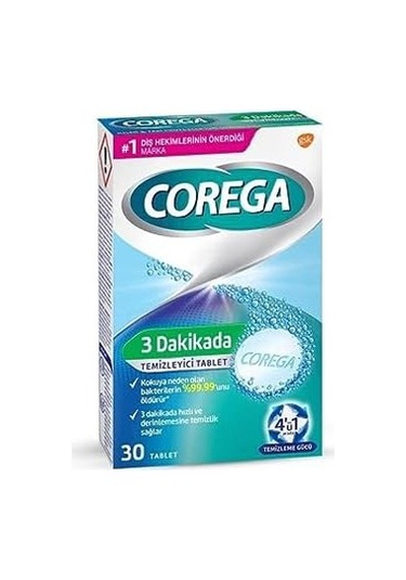 Corega 3 Dakikada Temizleyici Tablet