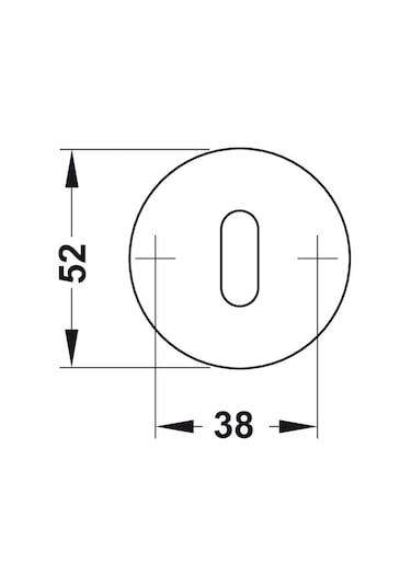 Hafele Yuvarlak Barelli Kapı Kolu Rozeti, Mat Siyah Renk