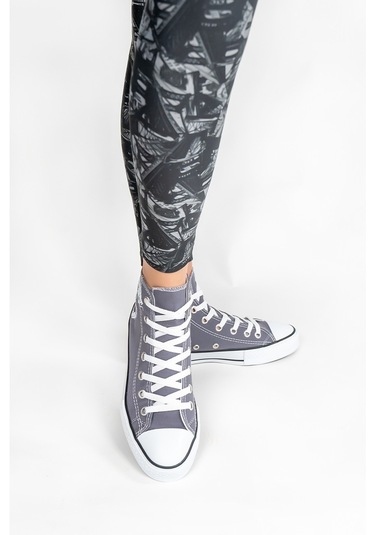 Kadın Keten Bilekli Füme Spor Ayakkabı Füme