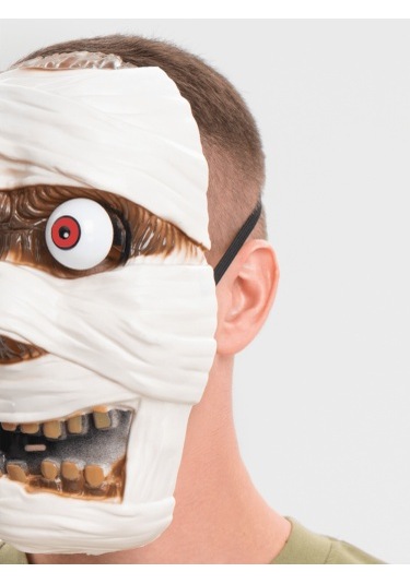 Sallanan Yaylı Oynar Gözlü Mumya Maskesi Çok Renkli