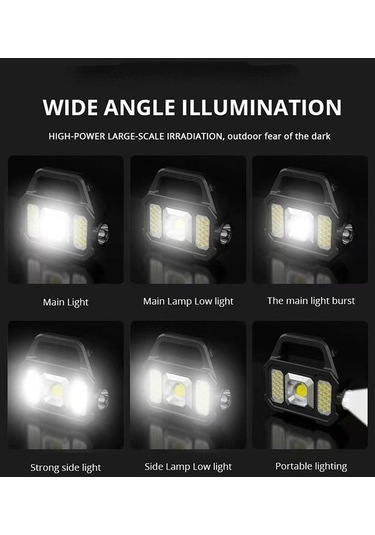 Createtech Yürüyüş Usb Torch Taşınabilir Su Siyah Şarj Led Kamp Işık Işığı İçin Güneş Güçlü Geçirmez Feneri Fener El Edilebilir Dişli Cob/led 6 500lm 2205a Xj Siyah