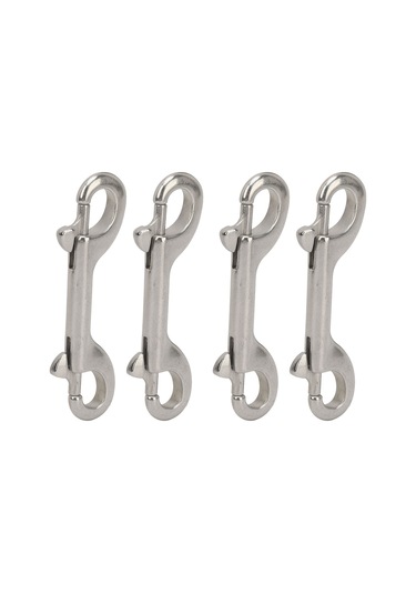 Lemestar 316 Paslanmaz Çelik Denizcilik İki Uçlu B Tipi Yaya Kanca, 115mm, 4 Adet - Deniz Ortamı İçin Dayanıklı, Güvenli Kapatma Mekanizması
