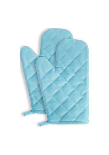 Yanmaz Ve Isıya Dayanıklı Fırın Eldiveni 2 Eldiven Açık Mavi