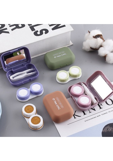 Shineyee Pratik Ve Şık Pembe Lens Kutusu - Yumuşak Kauçuk Kaplama, Gözlük Bakımı İçin İdeal