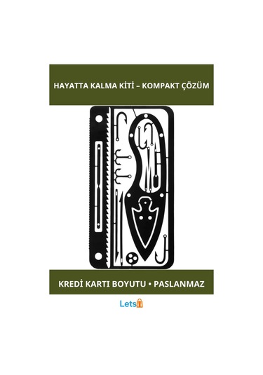Çok Fonksiyonlu Paslanmaz Çelik Hayatta Kalma Balıkçı Kiti