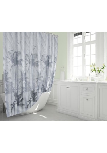 Tropik Duş Perdesi 5104 Model Çift Kanat 2X110X200Cm Çok Renkli