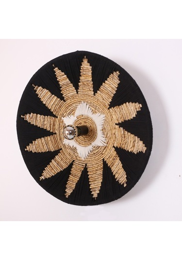 Maya 77x15 Cm Çap- Doğal Abaka Duvar Apliği Mix