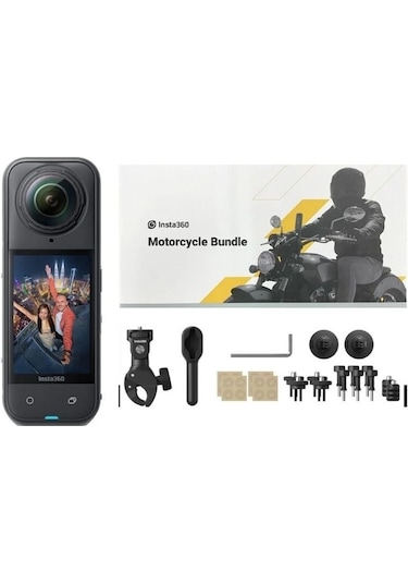 Insta360 X5 Aksiyon Kamerası - Motosiklet Kiti Siyah