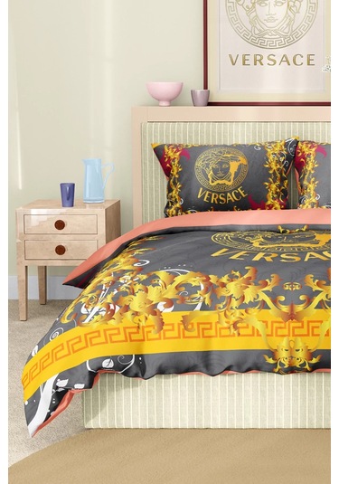 Marka Nevresim Takımı Çift Kişilik Pamuklu Saten Kumaş 6 Parça 3d Dijital Baskı Duvet Cover Set Model No:117 Renkli