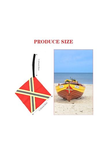 Mufunye 4 Adet 30x30cm Oxford Kumaş Kayak Bayrağı, Yansıtıcı Çizgili, Görünürlüğü Artırıcı, X Tipi Kare Desenli