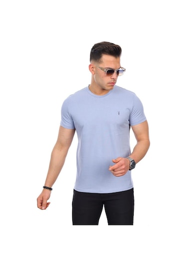 Erkek Standart-fit Bisiklet Yaka %100 Pamuk 4'lü Basic Tişört Paketi Kzk-103 Çok Renkli