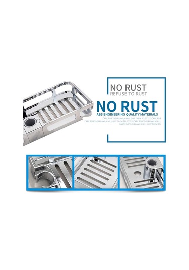 Konesam Yüksek Kaliteli Abs Ve Aluminyum Duş Rafı, Kolay Kurulum, Su Akışı Delikli, Sabit Tutucu, Duş Gereçlerini Saklama, Temizliği Kolay Diğer