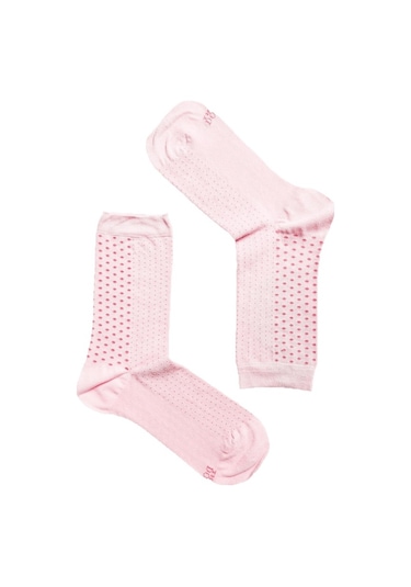 The Don Pembe Renk Puantiyeli Bambu Bayan Çorap-Pembe-35-38 Pembe