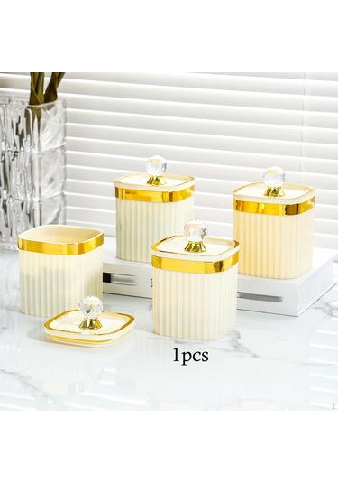 Sarı Hava Geçirmez Saklama Kavanozu Kahve Fındık Kapaklı Teneke Kutu Kiler Organizasyonu Yiyecek