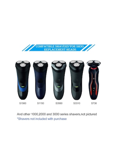 Philips Tıraş Makinesi İçin 3 Adet Sh30 Tıraş Bıçağı Yedek Başlığı