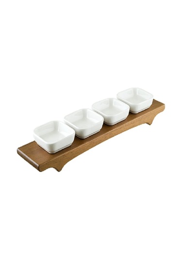 Mood 40cm Dikdörtgen Stand Ve Porselen Seti