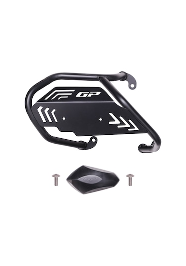 Gp Kompozit Honda Forza 250 2025 Uyumlu Kapaklı Egzoz Koruma Demiri Siyah