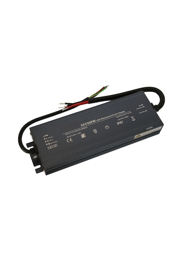 HazarLed 24 Volt 12,5 Amper Ip67 Su Geçirmez Dış Cephe Led Adaptör 300 Watt