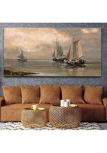 Homearths Yağlı Boya Görünümlü Manzara Kanvas Tablo