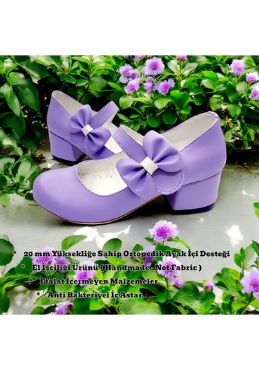 Beebron Ortopedik Topuklu Abiye Kız Çocuk Ayakkabı Soft Series Abiayk2401 Lila Lila