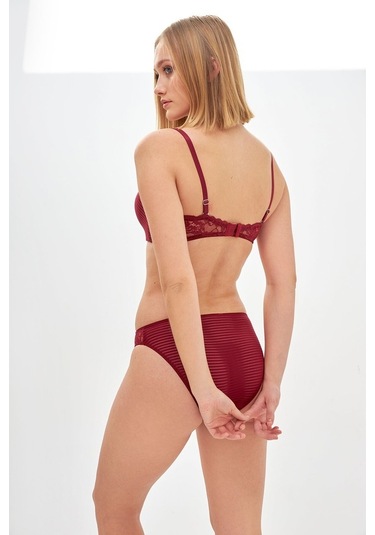 Nbb Kadın Bordo Straplez Sütyen Külot Takım (544179852)