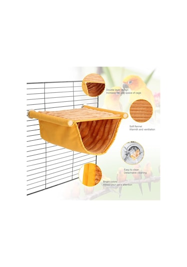 Youtek Kışlık Kuş Yuvası - Sıcak Ve Yumuşak Kuş Hamak, Muhabbet Kuşu, Papağan, Hamster İçin Rahat Saklanma Alanı