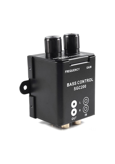 Aubyhe Araba Güçlendirici Hoparlör Baz Kontrol Cihazı - Kaliteli Metal Bass Regülatörü - Frekans/gain Ayarı - Siyah