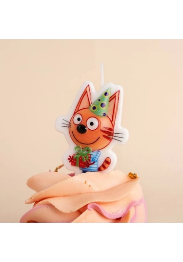 Davajdarit' Üç Kedi Pastası İçin Mum, Doğum Günü Kutlu Olsun 6,5 Cm 338723173 Diğer