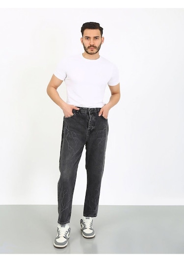 Boyfriend Şimşek Desenli Füme Jean-füme - 32 Füme