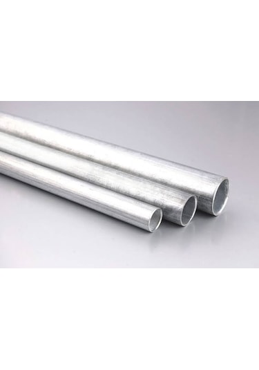3Mt.Emt Dişsiz Galvanizli Çelik Boru Yarım Parmak Iç Çap16Mm