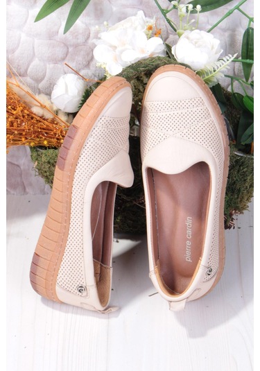 Pierre Cardin 54562 Anatomik Rahat Ürün Hakiki Deri Kadın Ayakkabı Bej