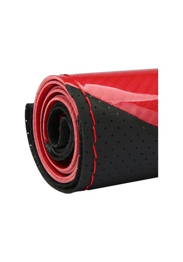 Novahub Kırmızı 38cm Direksiyon Kılıfı: Katlanabilir, Rahat Tutuşlu, Dekoratif, Mikrofiber Sahte Deri Kırmızı