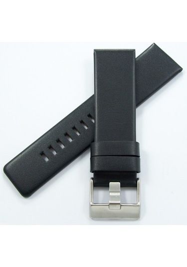 Bizon Siyah Deri Saat Kordonu 26Mm Diesel Model Spor Saat Kayışı