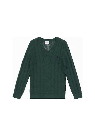 U.s. Polo Assn. Erkek Çocuk Koyu Yeşil Kazak /triko 50315639-vr079 Koyu Yesıl