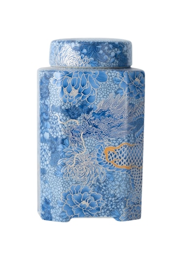 Homyl Seramik Çay Kutu Porselen Zarif Yemek Masası Ev Ofis Stil A