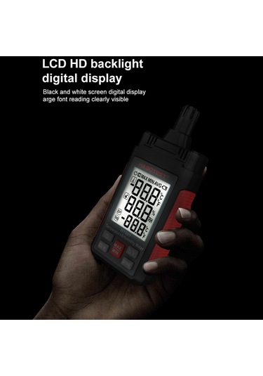 Springsun Habotest Ht607 El Tipi Dijital Termo-higrometre: Sıcaklık/nem/çiy Noktası Ölçer, Maks/min/veri Özellikli