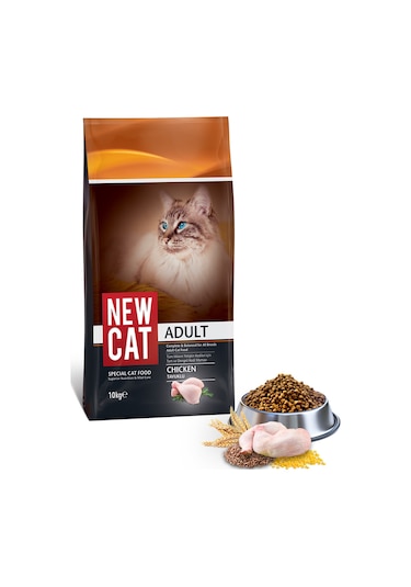 Newcat Tavuklu Yetişkin Kedi Maması 10 KG
