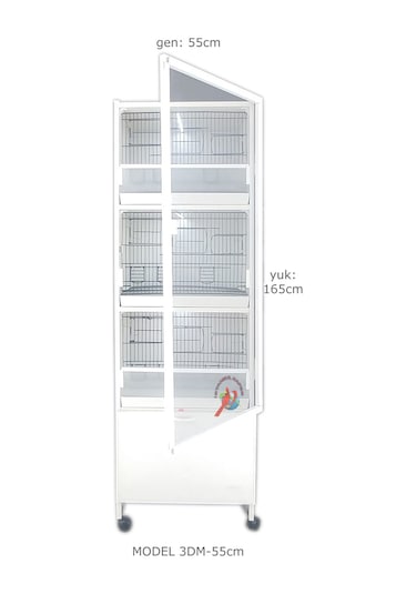 İstanbul Kafes Model 3D Pvc Kuş Dolabı