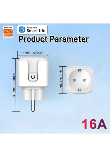 Motion003 4 Adet Akıllı Priz Tuya Wifi 16a Avrupa Standart Fiş Uzaktan Kumanda Alexa Google Home Uyumlu Sku 16a 4 Adet