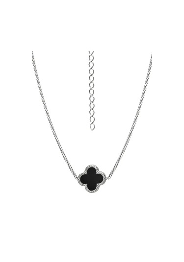 Sılver Whale Yonca Kolye 44562782 Gri