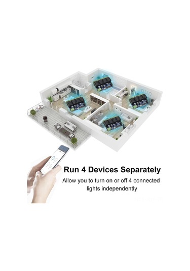 Youmex 4 Yollu Wifi Röle, Dc Girişli Akıllı Ev Cihazı, Kablosuz Uzaktan Işık Kontrolü, Çok Fonksiyonlu Ev Otomasyonu Aleti
