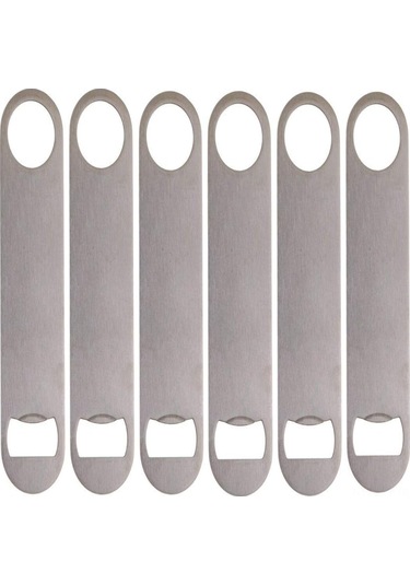 Youtek 6'lı Paslanmaz Çelik Açıcı: Profesyonel Bar & Mutfak İçin Dayanıklı, Kolay Kullanımlı Biçak Açıcı Seti Gümüş