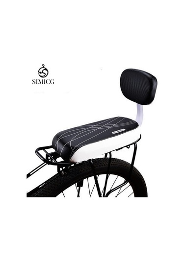 Valkyrie Çocuk Ve Yetişkin İçin Bisiklet Arka Koltuğu, Sele Sırtlıklı Yumuşak Minder Bagaj Koltuğu Beyaz