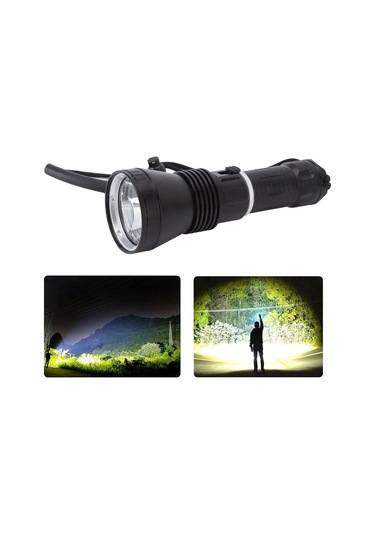 1200 Lümen Profesyonel Şarjlı El Feneri Wt-655 Antrasit - Sarı