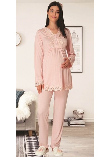 Burdagel Carpediem L.R. Pudra 1501 Hamile Lohusa Pijama Takımı