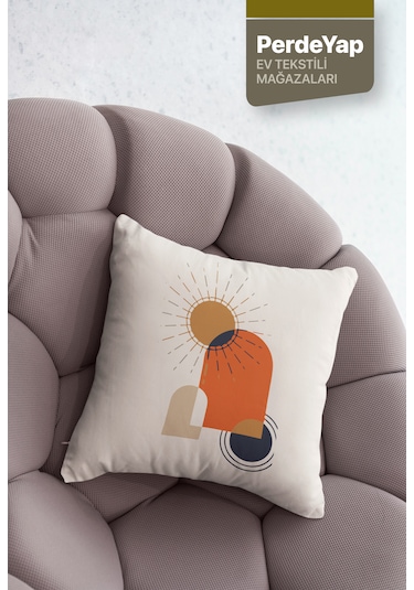 Güneşin Doğuşu Desenli 4lü Kırlent Kılıfı