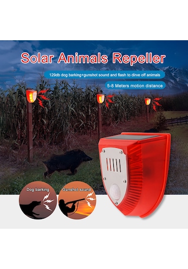 Pir Hareket Sensörlü Güneş Enerjili Flaş Işığı Alarm Hs6936-2