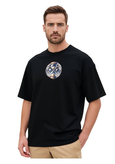 Ogc Kum Saati Oversize Unisex T-shirt Siyah