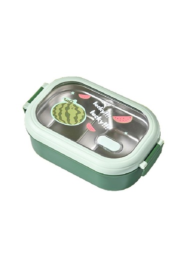 Xurunkeji Çocuk Beslenme Çantası Çocuklar İçin Mühürlü Ve Sevimli Taşınabilir Gıda Kapları Isıtılabilir Beslenme Çantası Yeşil Yeşil